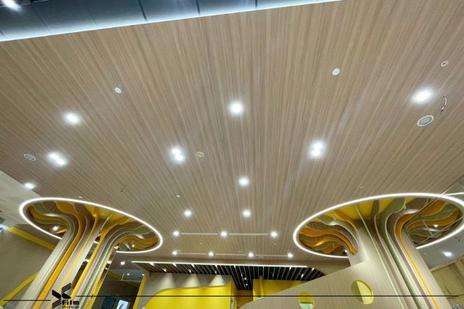 天花板裝潢貼膜-特耐軟片-木紋KR004