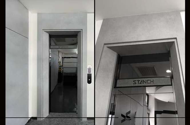 電梯門框裝潢貼膜-特耐波音軟片-石紋NS401