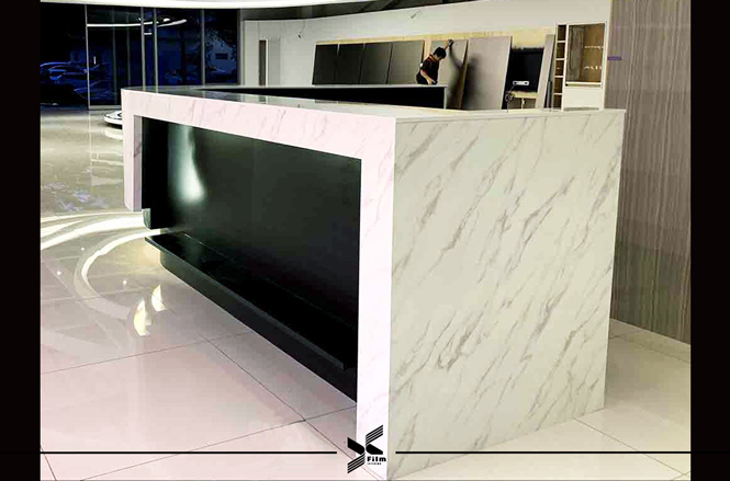 系統櫃貼膜-櫃台-特耐軟片-石紋NS814