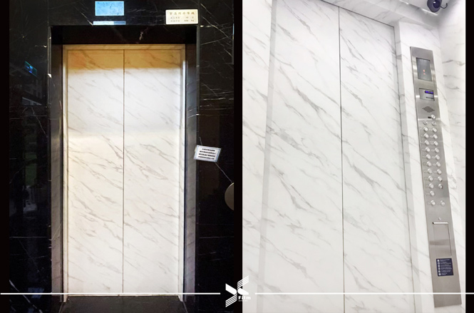 電梯門框裝潢貼膜-特耐波音軟片-石紋NS814