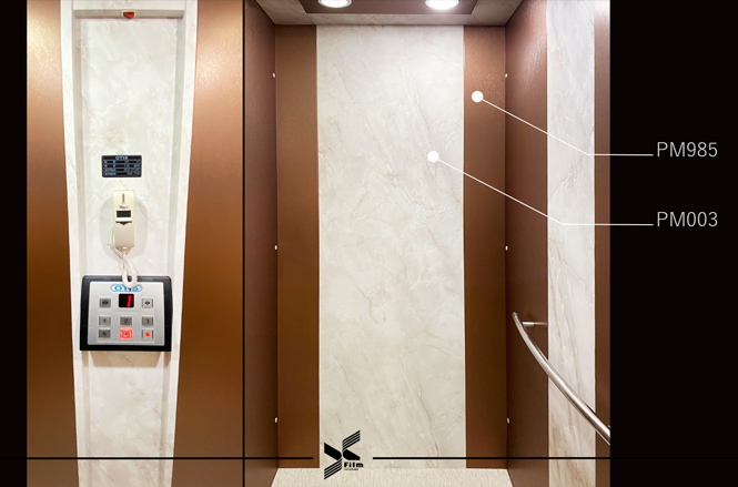 電梯門框裝潢貼膜-特耐波音軟片-石紋PM003