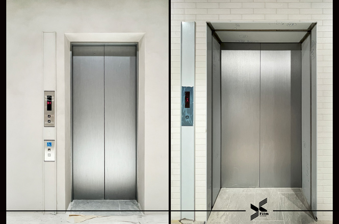 電梯門框裝潢貼膜-特耐波音軟片-金屬PM974