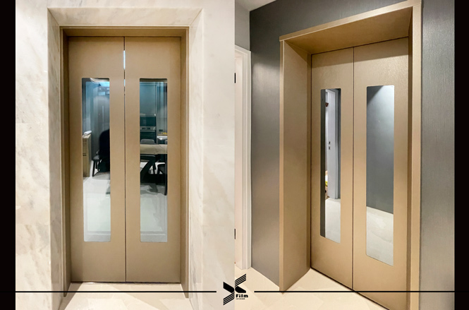 電梯門框裝潢貼膜-特耐波音軟片-金屬PM984