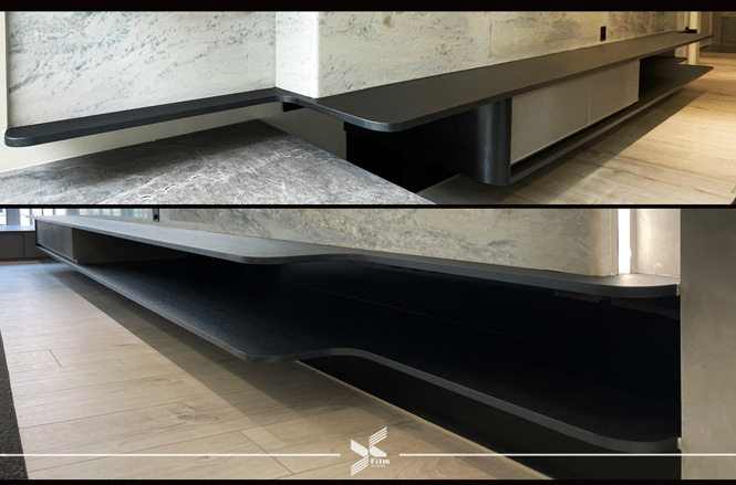 造型電視櫃貼膜-特耐軟片-金屬RM001