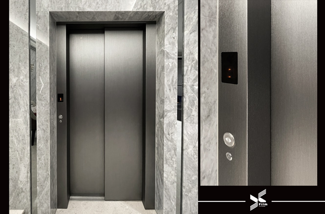 電梯門框裝潢貼膜-特耐波音軟片-金屬RM009