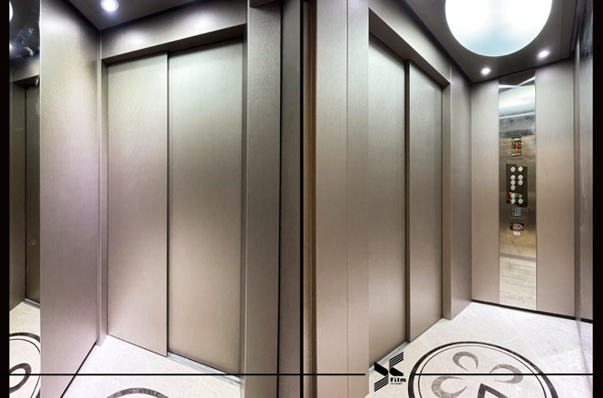 電梯門框裝潢貼膜-特耐波音軟片-金屬RM051