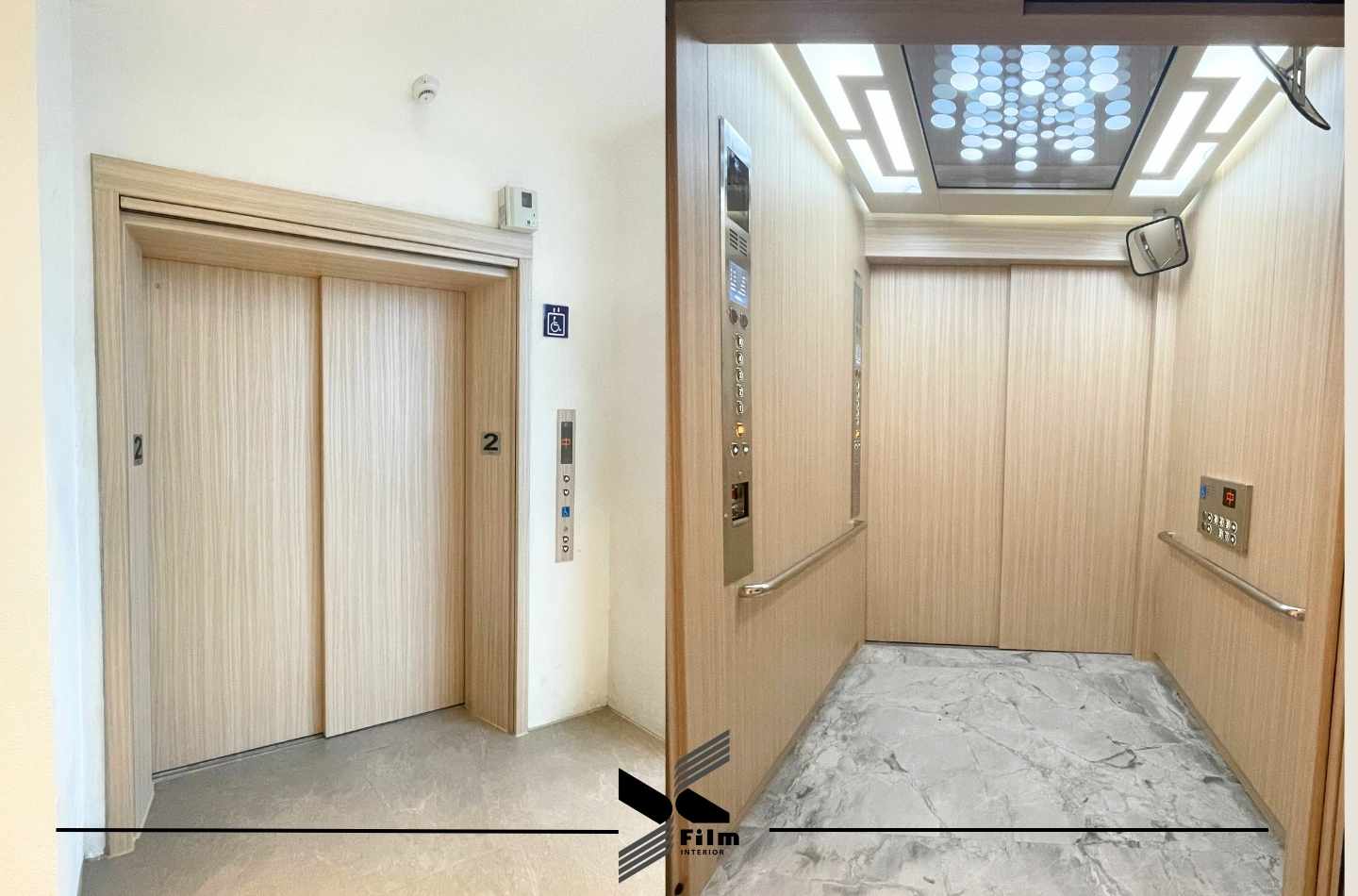 電梯貼膜-特耐軟片-木紋KR001